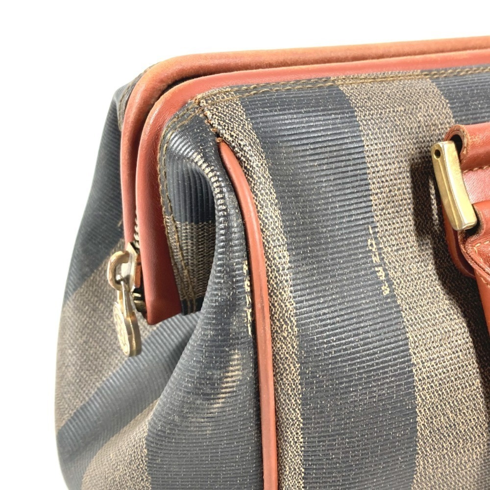 FENDI Vintage Pecan Handbag, Mini Boston Bag, Leather, Brown, Men's and Women's - Picture 10 of 16